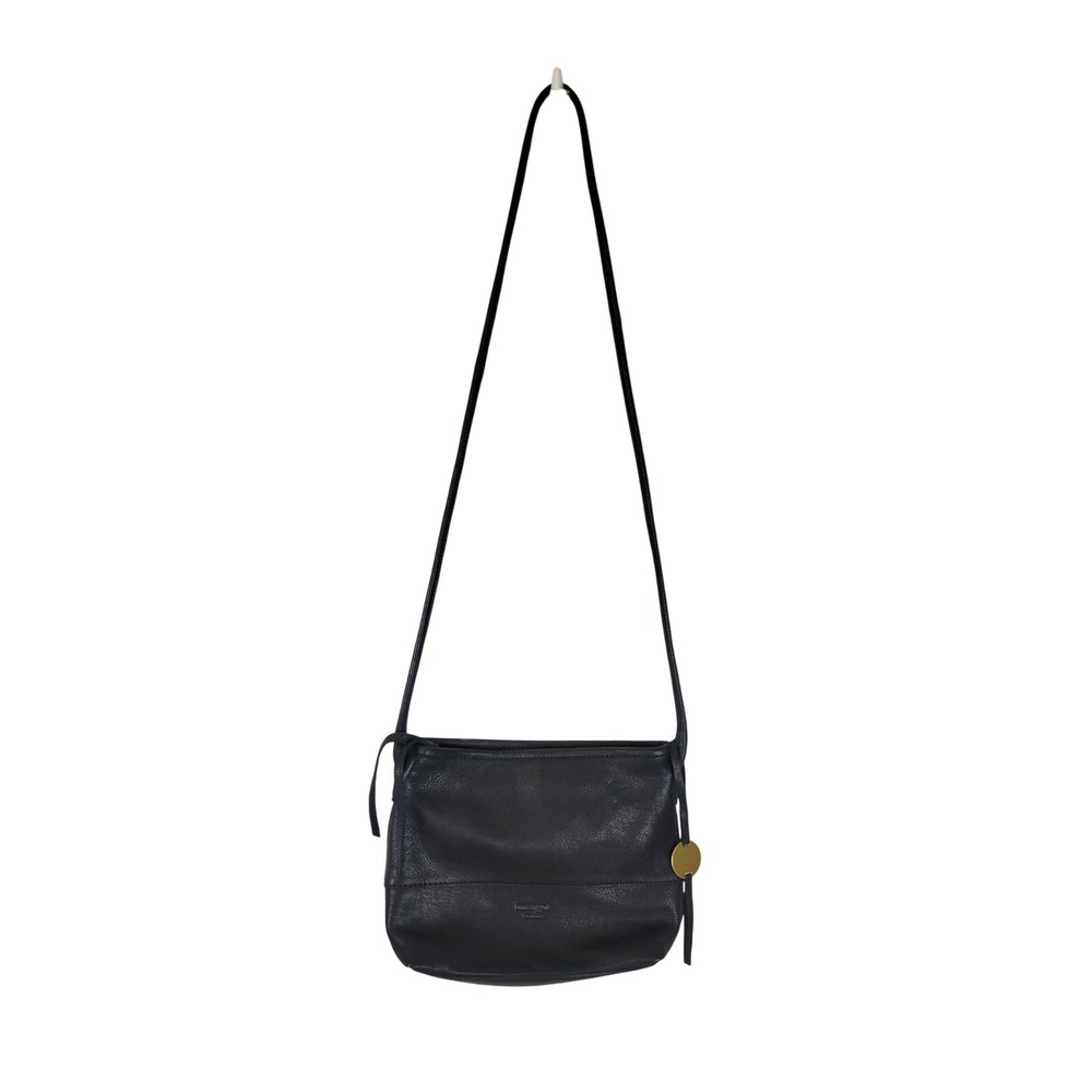 Margot Pebbled Leather Crossbody Bag Purse Black